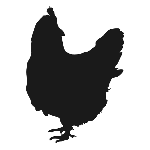 512x512 Hen Silhouette