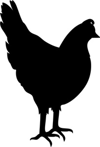 204x300 Chicken Silhouette Clip Art