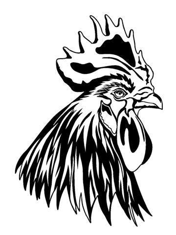 Rooster Head Silhouette at GetDrawings | Free download