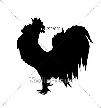 354x380 Rooster Silhouette