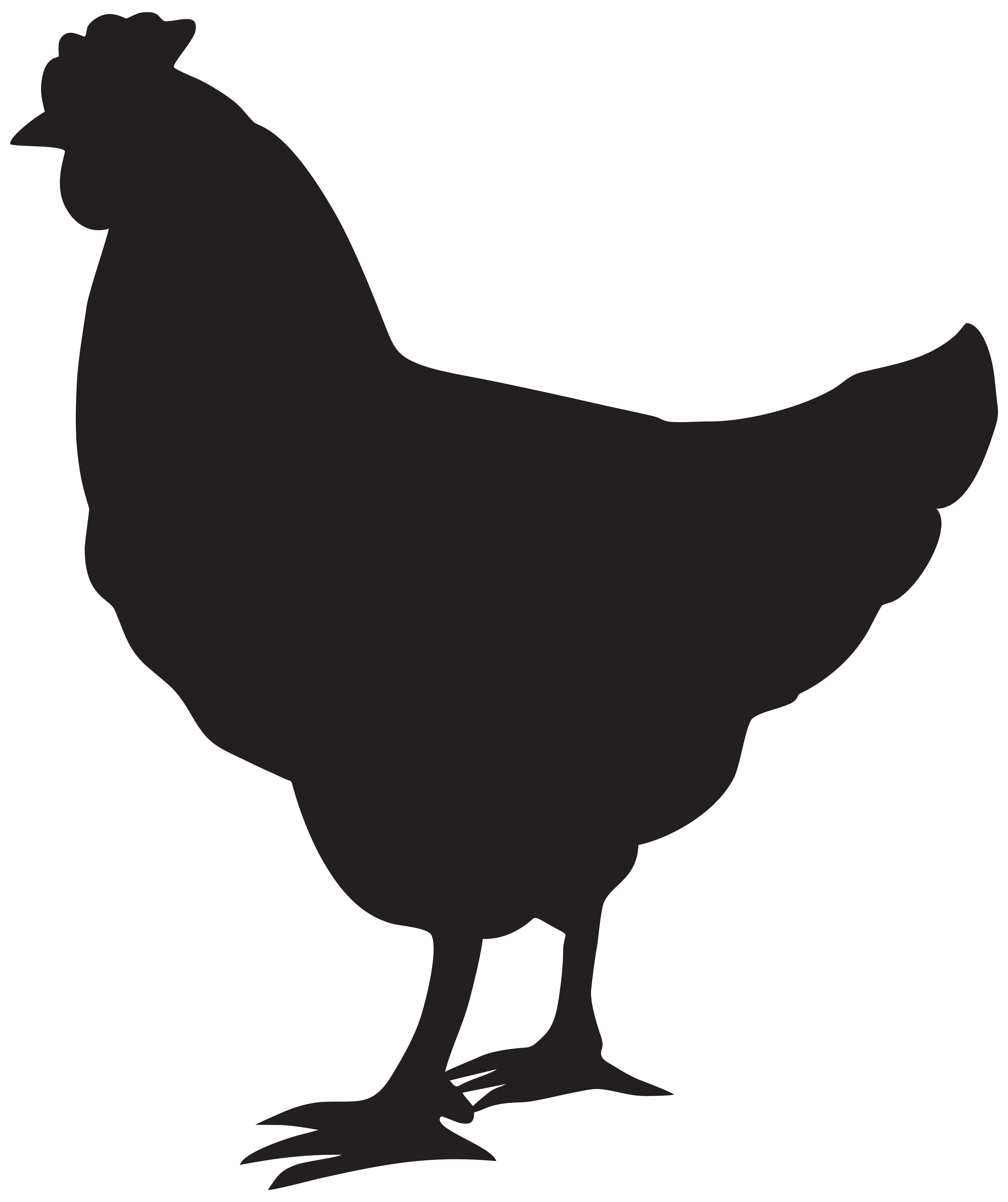 6709x8000 Clipart Hen Silhouette