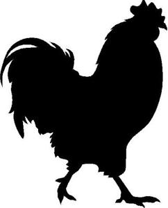 242x300 Rooster Silhouette Vinyl Decalsticker Country Animal Farm Ebay