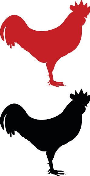 297x580 Rooster Silhouette Premium Clipart