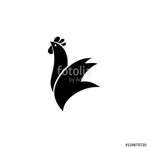 500x500 Rooster Silhouette Vector Stock Image And Royalty Free Vector