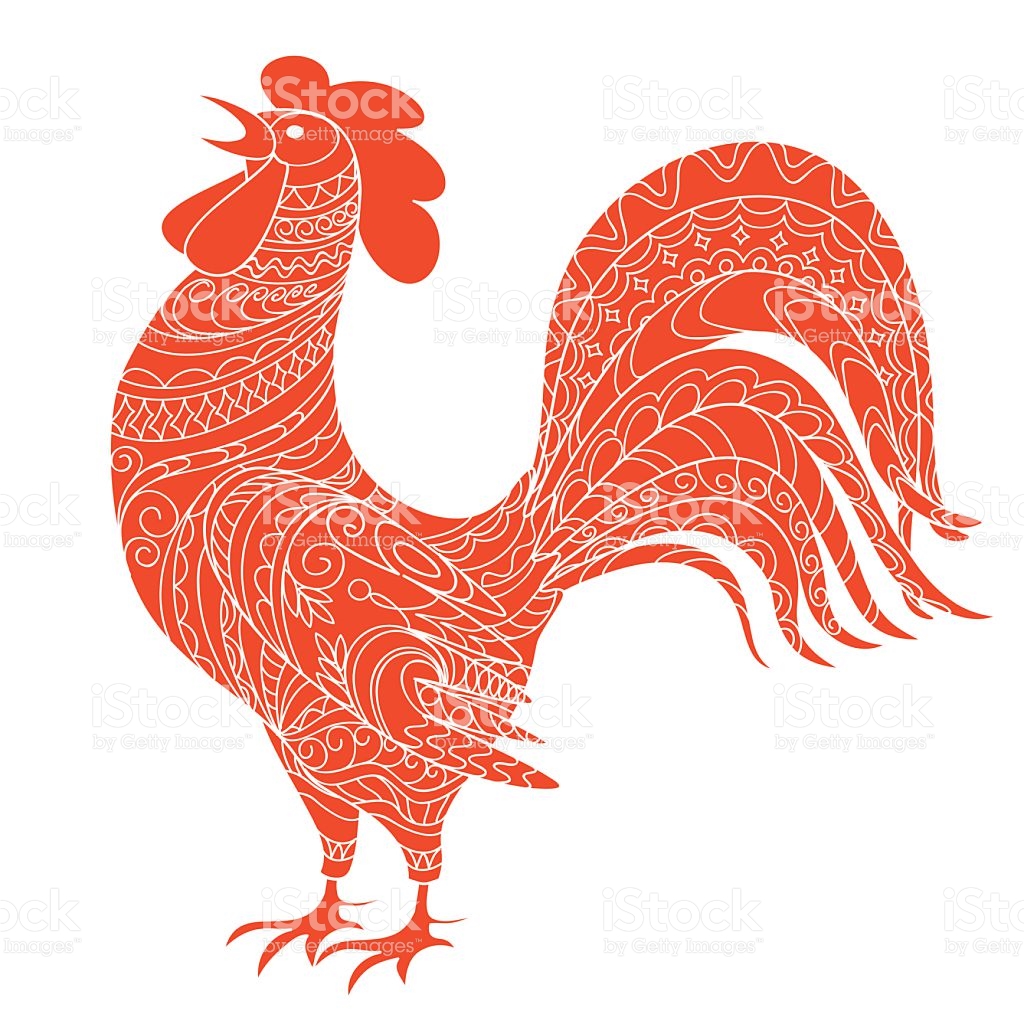 1024x1024 Drawn Rooster Vector