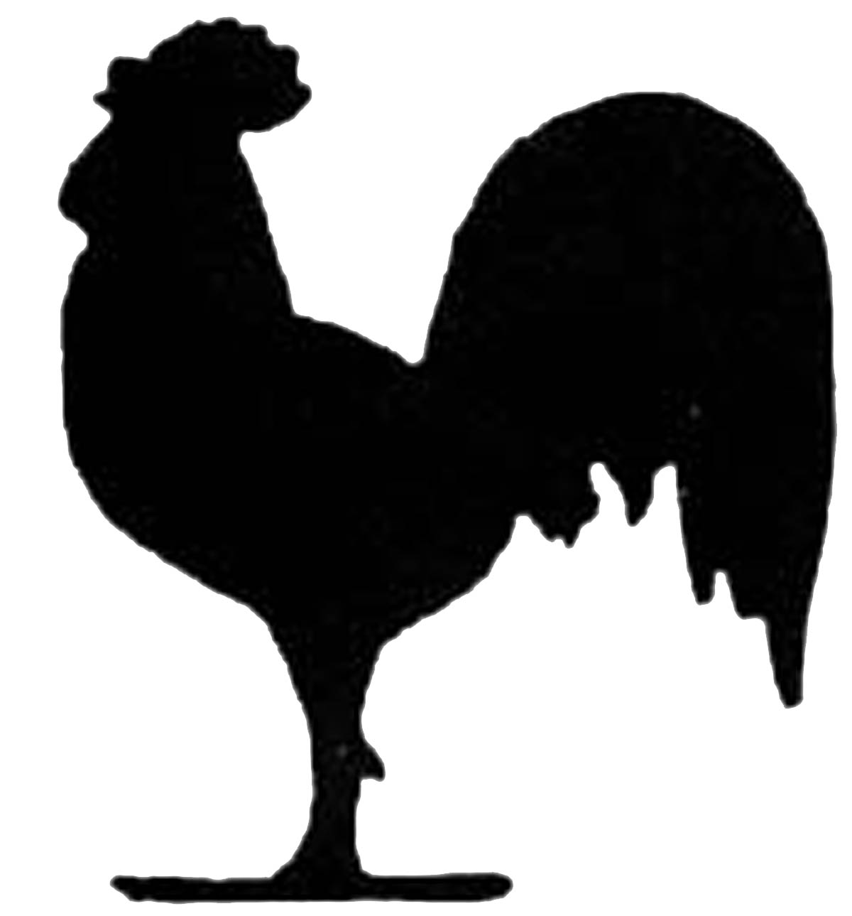 1200x1289 Large Steel Rooster Cockerel Weathervane Or Sign Profile