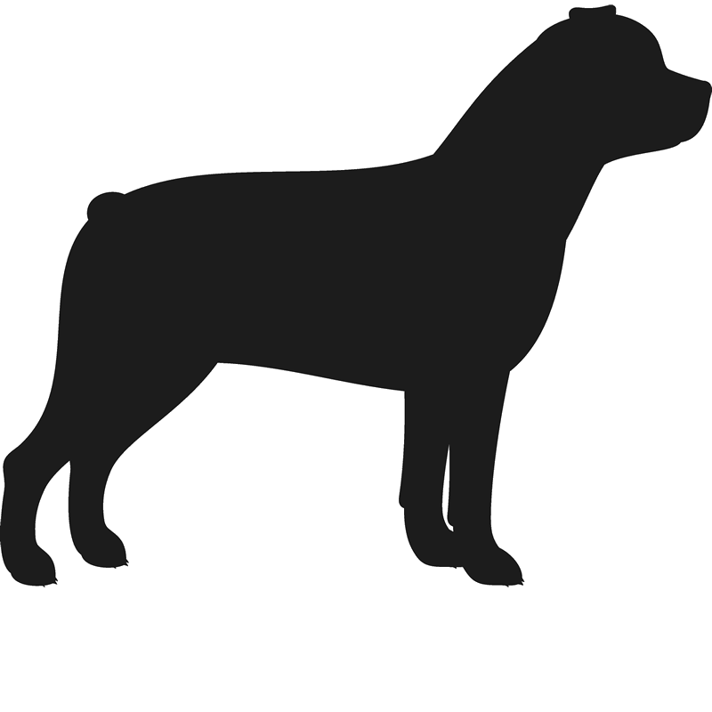 800x800 Rottweiler Stamp (Silhouette) Dog, Cat Amp Fur Baby Stamps