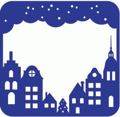 236x229 Beautiful Snowy Town Silhouette By Hilemanhouse On Etsy Cool
