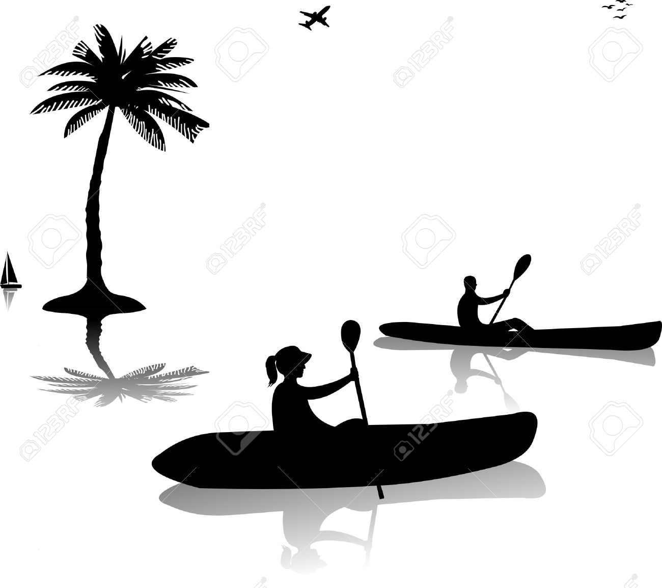 1300x1154 Silhouette Clipart Canoe Many Interesting Cliparts