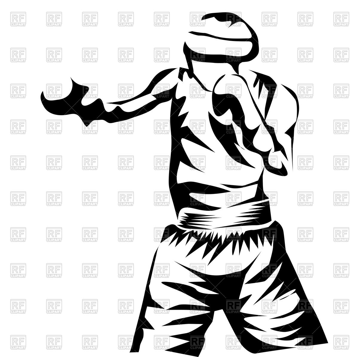 1200x1193 Silhouette Of Boxer Royalty Free Vector Clip Art Image