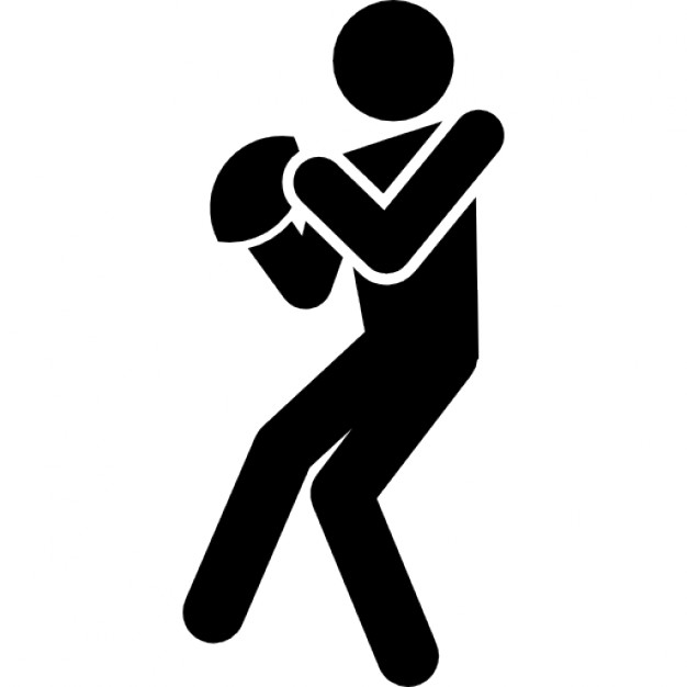 626x626 Rugby Player Silhouette With The Ball In Hands Icons Free Download