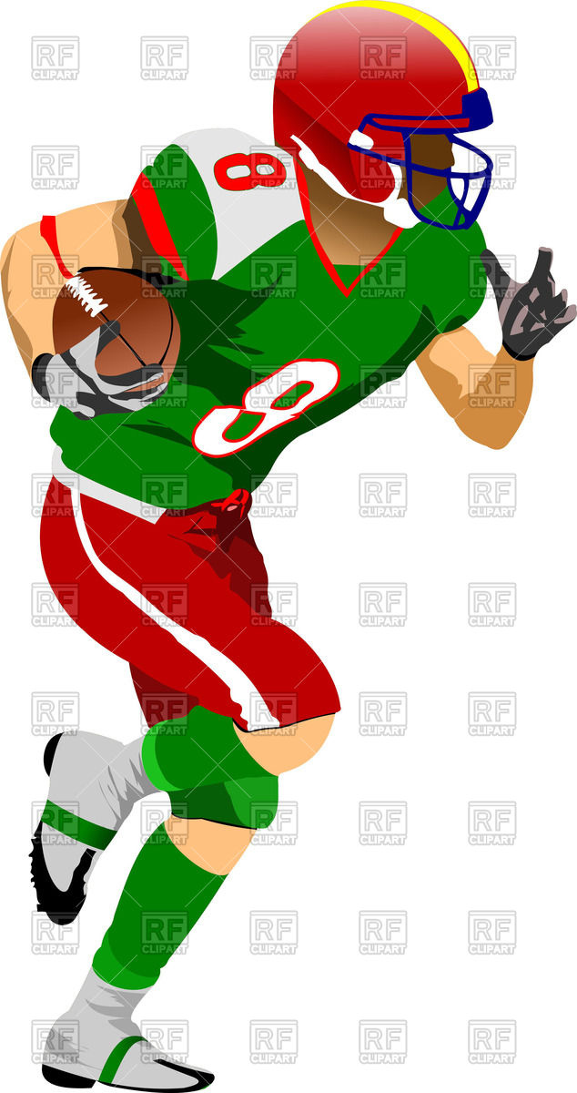 634x1200 Silhouette Of American Football (Rugby) Player In Action