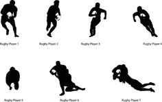 236x149 Three Rugby Player Silhouette Royalty Free Cliparts, Vectors,