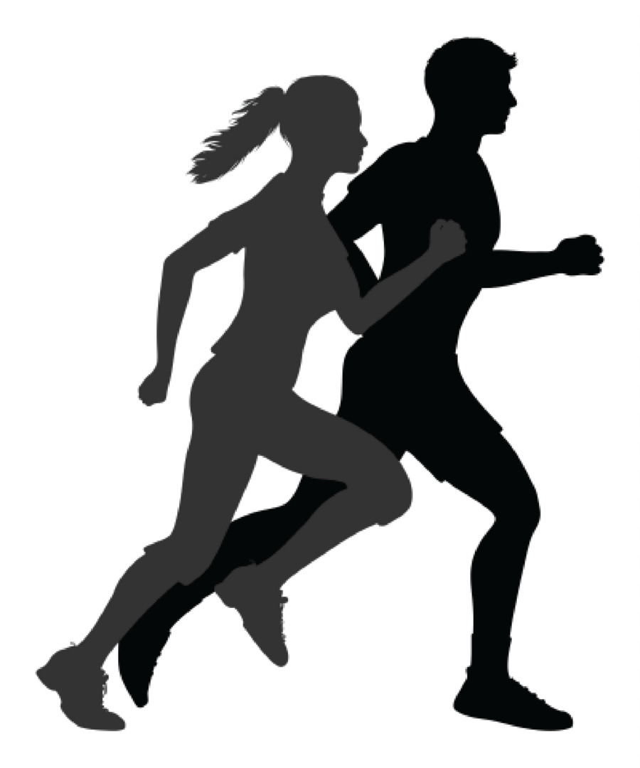 900x1080 Running Silhouette Jogging Clip Art
