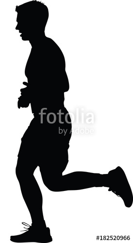 274x500 Runner Silhouette. Run Vector Stock Image And Royalty Free Vector
