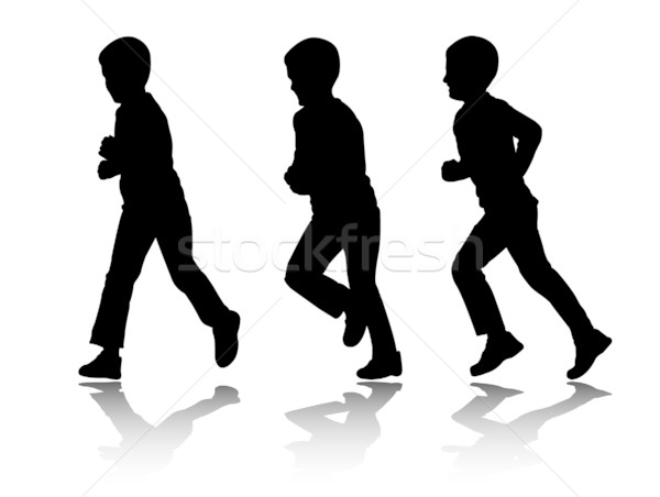 600x452 Boy Running Silhouettes Vector Illustration Bojana Ilic (Bokica