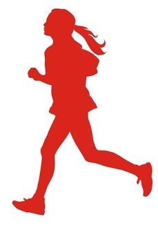 229x330 Runner Girl Silhouette 2 Decal Sticker