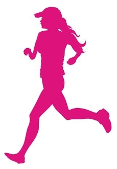 229x330 Runner Girl Silhouette Decal Sticker