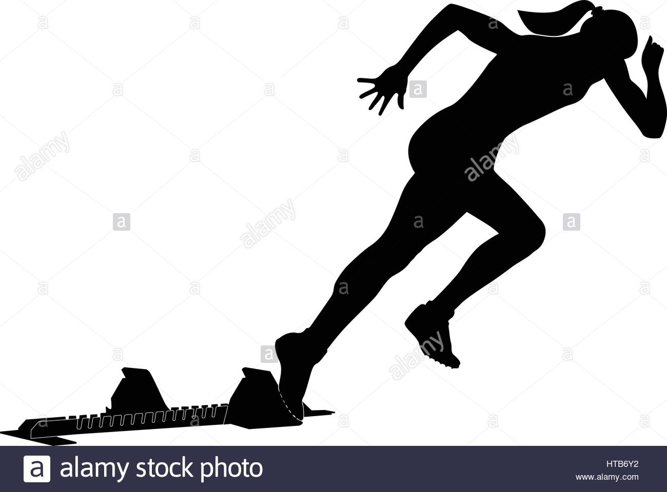 1300x960 Start Girl Runner Sprint Competitions Black Silhouette Stock