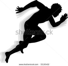 236x227 Side Profile Of Boy Track Runner Ready For Race Start Silhouette