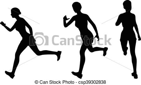 450x273 Eps 10 Vector Illustration Of Runner Silhouette Vectors