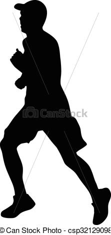 222x470 Runner Silhouette Vector Eps Vectors