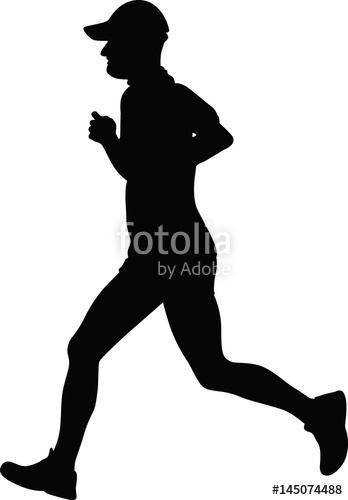 348x500 Runner Silhouette Vector Stock Image And Royalty Free Vector