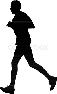 197x320 Runner Silhouette. Run Vector Stock Vector Colourbox