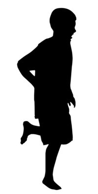 200x393 Free Runners Silhouette 3 1 Stock Photo
