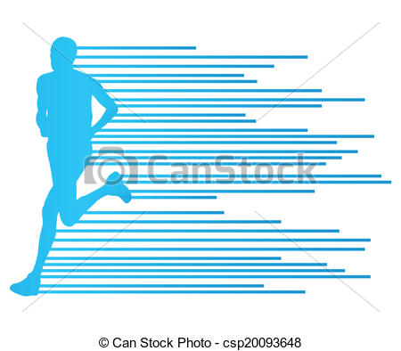 450x394 Man Runner Silhouette Vector Background Template Concept Eps