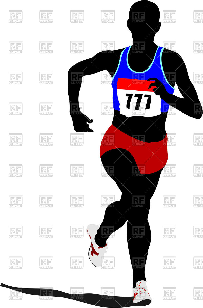 792x1200 Silhouette Of Runner (Marathoner) Royalty Free Vector Clip Art