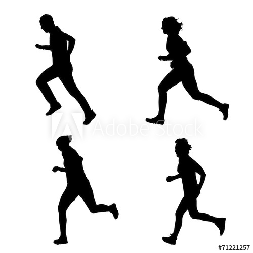 500x500 Different Runners Silhouettes With Details Collection