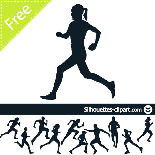 500x500 Runner Silhouette Marathon Runner Silhouette Vector