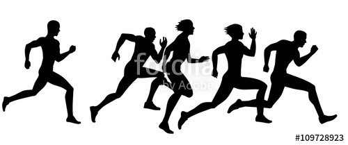 500x209 Runner Silhouettes Stock Image And Royalty Free Vector Files