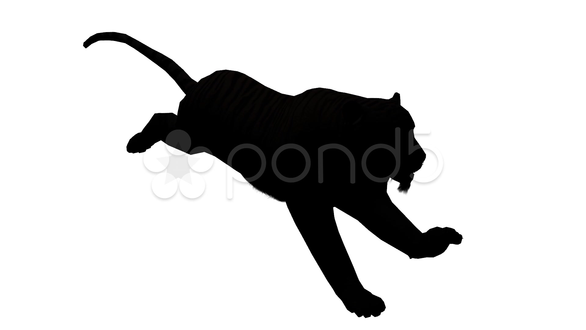 1920x1080 Video Tiger Running Sketch Silhouette,wildlife Animals Habitat