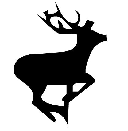 417x426 Running Deer Silhouette
