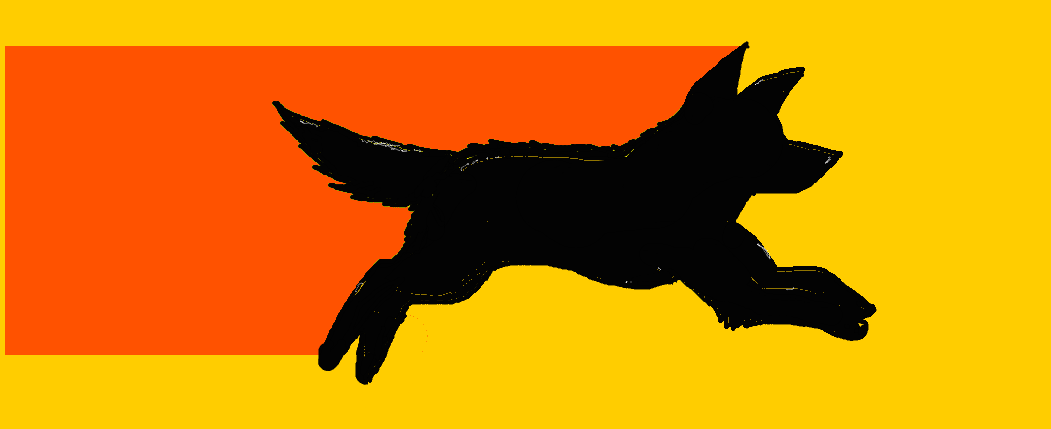 1051x429 Running Dog Silhouette By Nabilove2000
