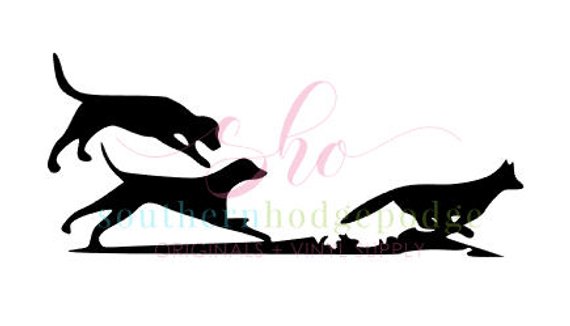 570x326 Walker Dogs Running Fox Design Svg File Svg Design Dogs