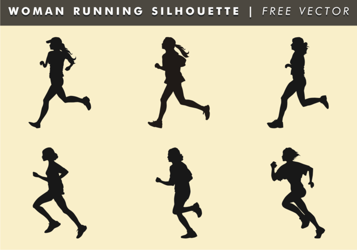 700x490 Woman Running Silhouette Free Vector