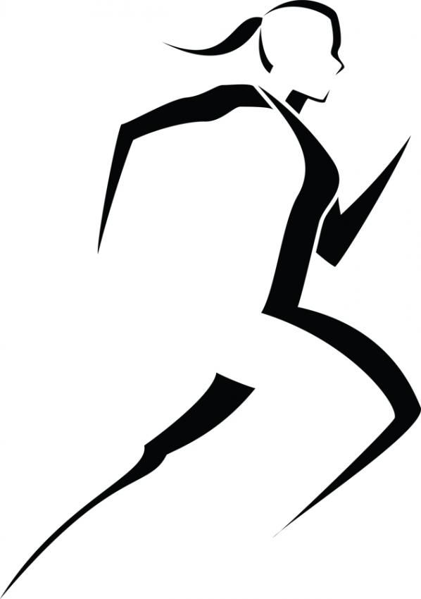 598x850 Running Woman Clipart