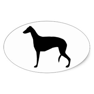 307x307 Greyhound Silhouette Stickers Zazzle