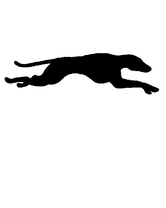 576x720 A Lovely Basic Silhouette Of Running Greyhound. Silver