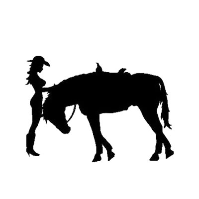 400x400 Running Horse And Rider Silhouette