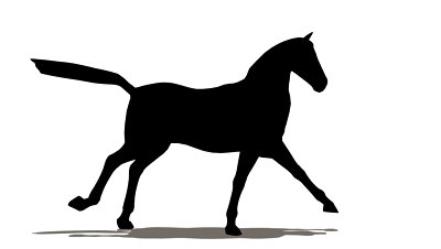 400x226 Running Horse Silhouette Decal 6x4.5