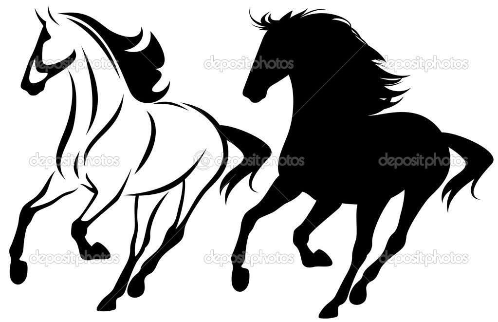 1023x661 Running Horse Black And White Clipart Panda