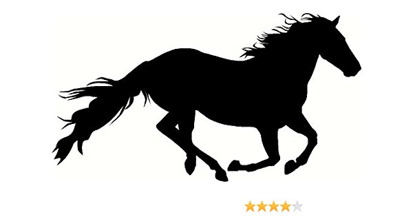 600x315 Running Horse Silhouette Vinyl Wall Art Home Amp Kitchen