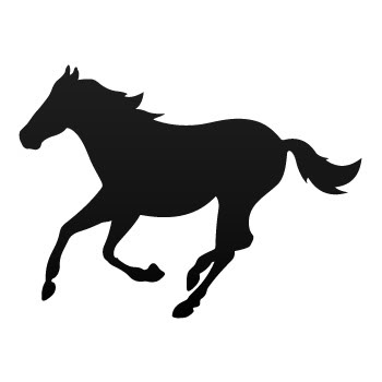 350x350 Running Horse Silhouette Clipart