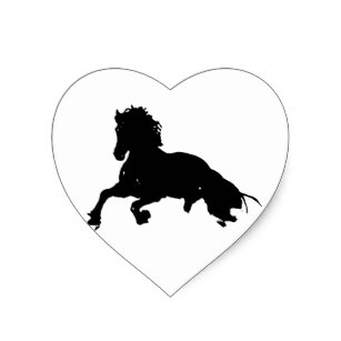 307x307 Running Horse Silhouette Stickers Zazzle