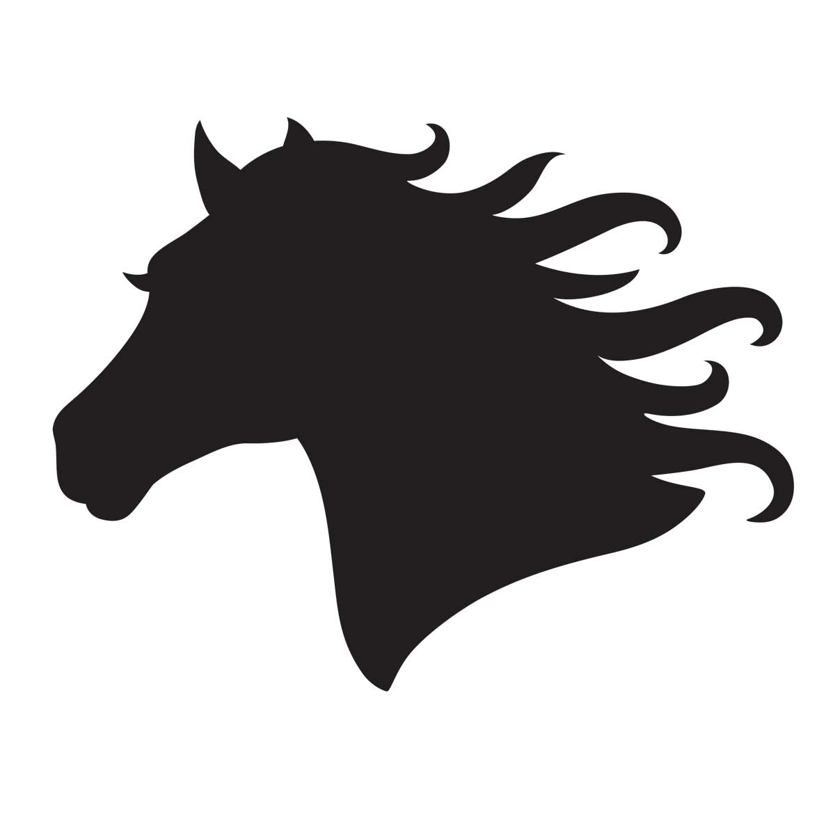 1200x1200 Horse Silhouette Head