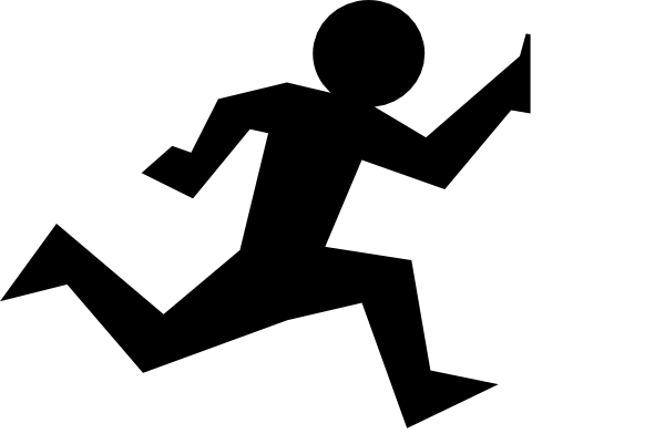 600x392 Running Man Silhouette Clip Art Free